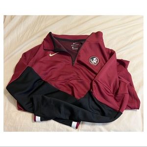 Nike Men’s Florida State Seminoles Half Zip Dri-Fit jacket (Size: L)